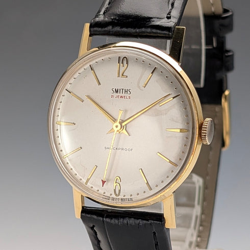 1960s British Vintage Smith Men's Watch, 21 Jewels Mechanical Movement, Good Working Condition