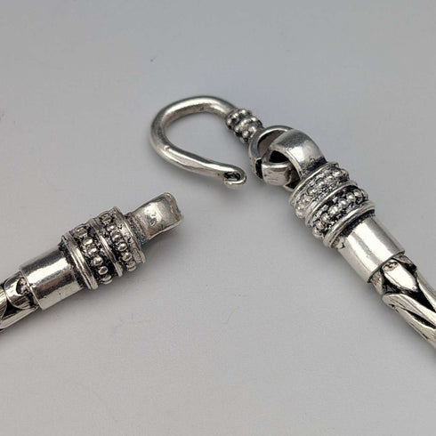 Vintage Sterling Silver Byzantine Chain Necklace, 42cm, 47g