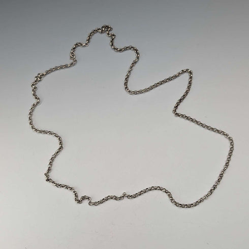 Vintage Sterling Silver Curb Chain Necklace, 77cm, 15.5g