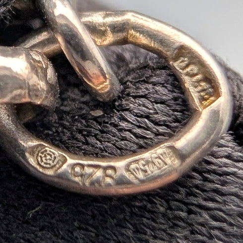 ヴィンテージ 純銀製 アズキチェーン ネックレス77cm 15.5g