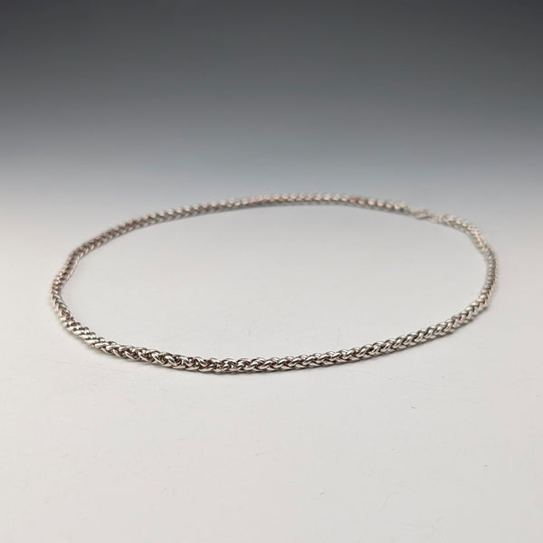 Vintage Sterling Silver Spiga Chain Necklace, 50cm, 20.5g