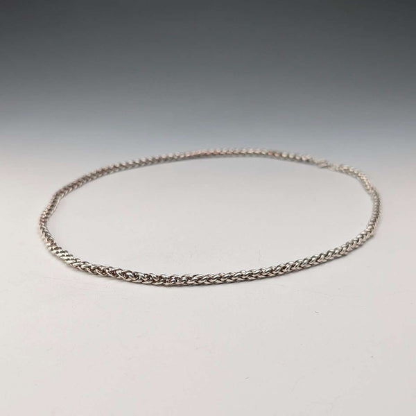 Vintage Sterling Silver Spiga Chain Necklace, 50cm, 20.5g