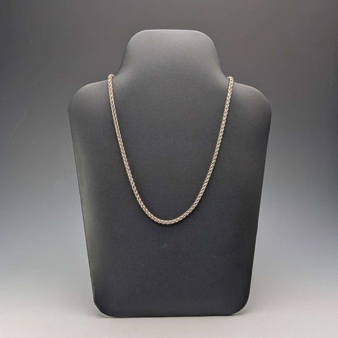 Vintage Sterling Silver Spiga Chain Necklace, 50cm, 20.5g