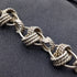 Vintage 800 Sterling Silver Knot Chain Necklace & Bracelet, Total 63g
