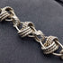 Vintage 800 Sterling Silver Knot Chain Necklace & Bracelet, Total 63g
