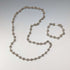 Vintage 800 Sterling Silver Knot Chain Necklace & Bracelet, Total 63g