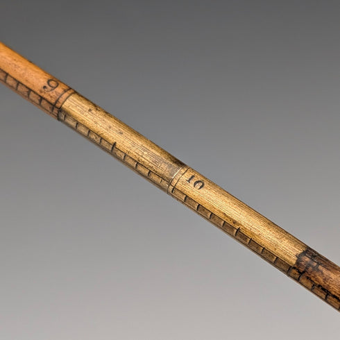 アンティーク 真鍮&ツゲ材製 バレルメジャー レザーケース入