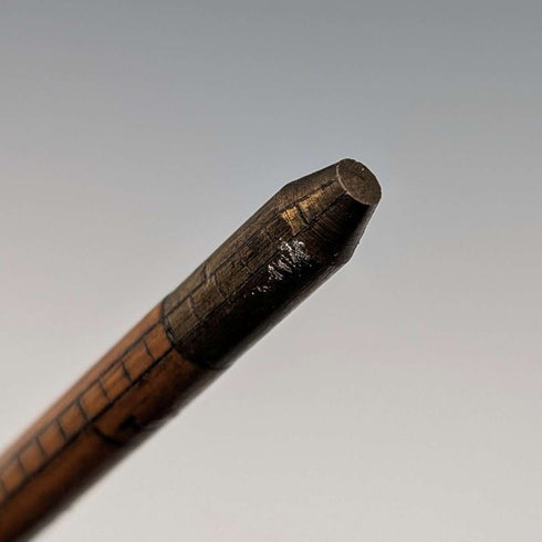 【On Hold】Antique Brass & Boxwood Barrel Measure with Leather Case