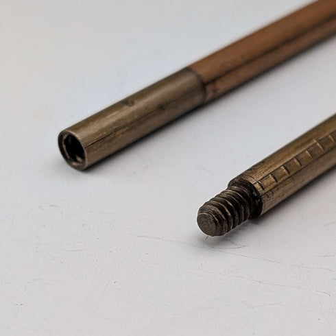 【On Hold】Antique Brass & Boxwood Barrel Measure with Leather Case
