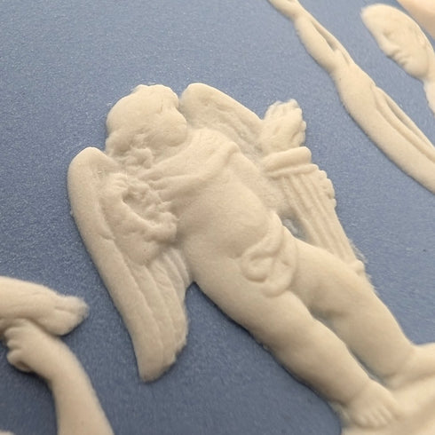 英国ヴィンテージ ウェッジウッド ジャスパーウェア製 ティーキャディーボックスペア