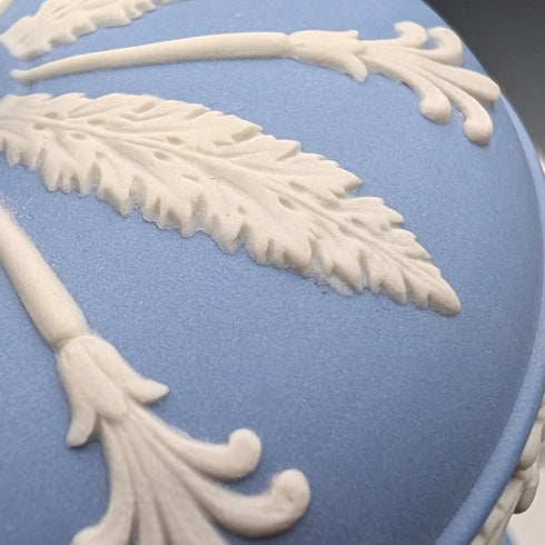 英国ヴィンテージ ウェッジウッド ジャスパーウェア製 ティーキャディーボックスペア