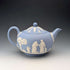 英國復古韋奇伍德茶壺 Jasperware 淡藍色