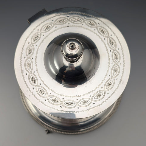 1875年左右 英國古董 銀器製 餅乾桶 George Goodfellow&Sons