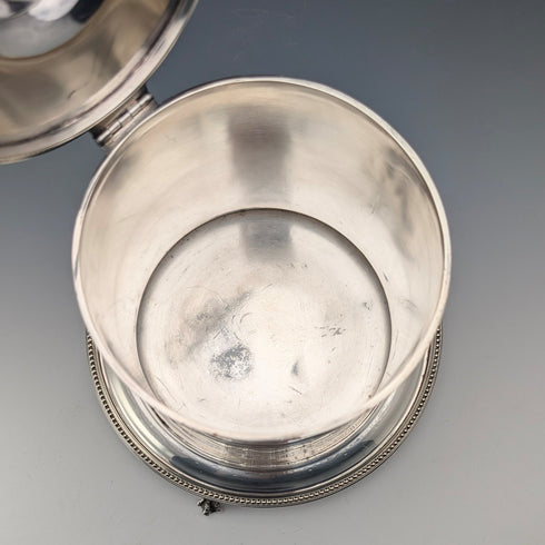 1875年左右 英國古董 銀器製 餅乾桶 George Goodfellow&Sons