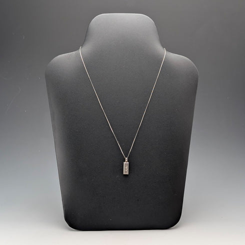 1979年 英國復古 純銀製 小型銀錠吊墜附純銀項鍊 總重4.4g