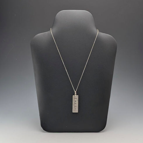 1977年 英國布里塔尼亞銀製 紀念金條吊墜 附純銀項鍊 總重14.3g