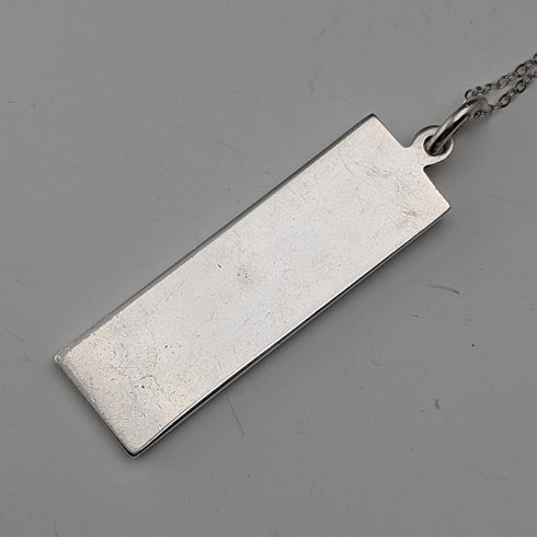 1977年 英國布里塔尼亞銀製 紀念金條吊墜 附純銀項鍊 總重14.3g