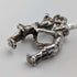 Vintage Boy & Girl Silver Charm Pendant with Pure Silver Necklace Total 6.2g