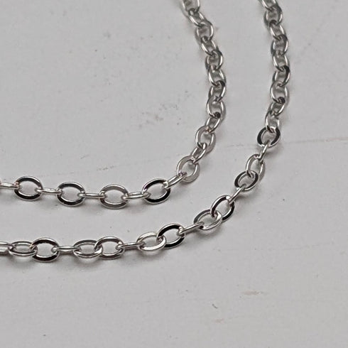 復古男孩與女孩銀質吊飾項鍊 附純銀鍊 重量共6.2g