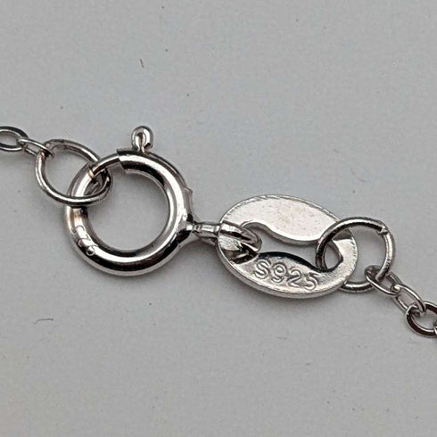 Vintage Boy & Girl Silver Charm Pendant with Pure Silver Necklace Total 6.2g