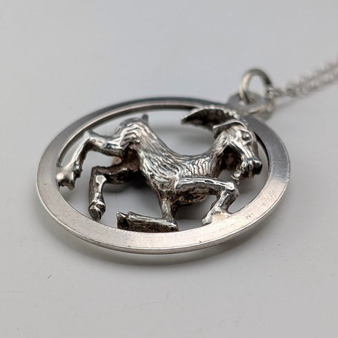 復古男孩與女孩銀質吊飾附純銀項鍊 總重6.8g