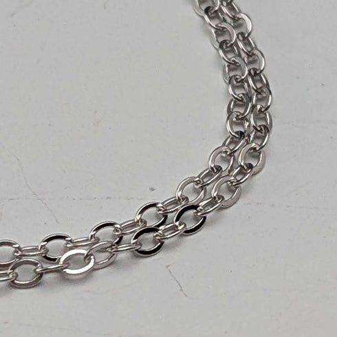 Vintage Boy & Girl Silver Charm Pendant with Pure Silver Necklace Total 6.8g
