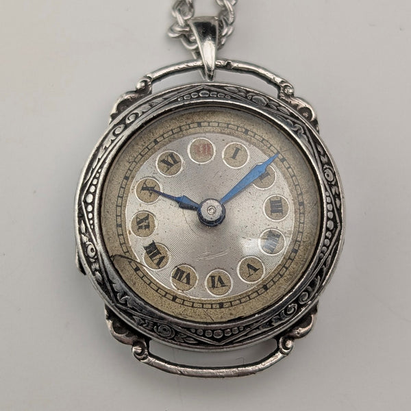 英國復古 純銀錶殼女士手錶吊墜 附純銀項鍊