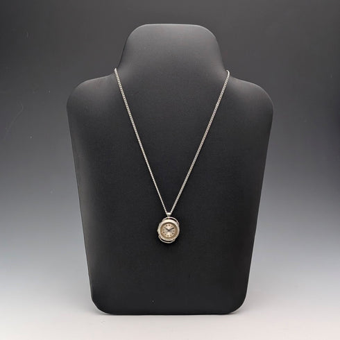 英國復古 純銀錶殼女士手錶吊墜 附純銀項鍊