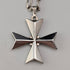 英国復古 純銀製馬爾他十字型墜飾 附純銀項鍊 總重14.3g