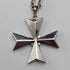 英国復古 純銀製馬爾他十字型墜飾 附純銀項鍊 總重14.3g