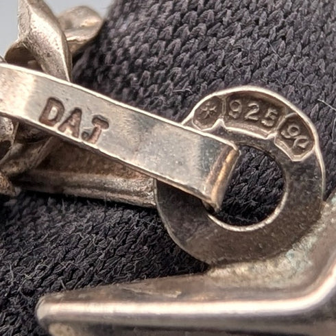 英国復古 純銀製馬爾他十字型墜飾 附純銀項鍊 總重14.3g