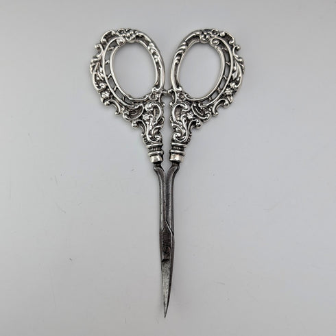 英国古董 純銀製手柄 修容剪刀 Levi & Salaman