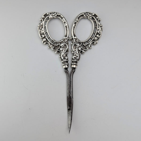 英国アンティーク 純銀製ハンドル グルーミングシザー Levi & Salaman