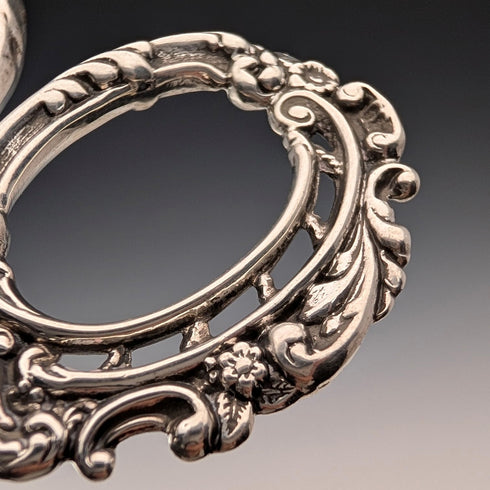 英国古董 純銀製手柄 修容剪刀 Levi & Salaman