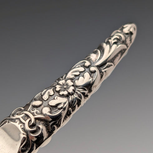 1905年 英國古董 純銀手柄 白蝶貝刀片 信封刀 Adie&Lovekin