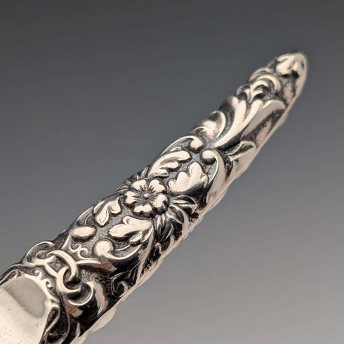 1905 British Antique Pure Silver Handle White Mother-of-Pearl Blade Letter Opener Adie&Lovekin