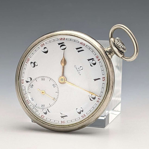 1935年左右 復古 Omega 懷錶 合金錶殼 開面 良好運作