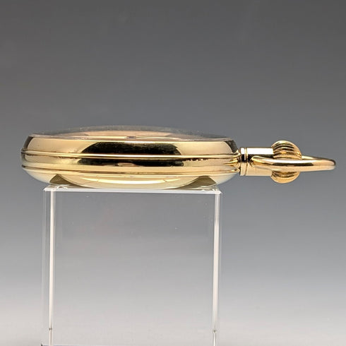 1960年代頃 アンティーク スイスRONE 懐中時計 金張りオープンフェース 動作良好