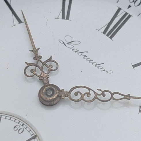 19th century antique LABRADOR (Omega) pocket watch with relief engraving, open face, in good working condition