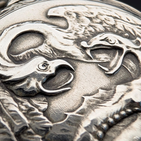 19世紀末 アンティーク LABRADOR(オメガ) 懐中時計 浮彫り彫刻 オープンフェース 動作良好