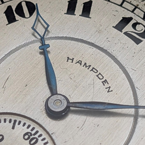 1918年左右 古董 Hampden 懷錶 金鍍八角形錶殼 運作良好