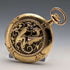 Zenith pocket watch, circa 1913, with dragon relief carving, 18k gold hunter case, in good working order.
