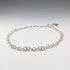 British Vintage Sterling Silver Donut Chain Necklace with Heart Charm, 45cm, 60g