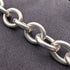British Vintage Sterling Silver Donut Chain Necklace with Heart Charm, 45cm, 60g