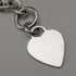 British Vintage Sterling Silver Donut Chain Necklace with Heart Charm, 45cm, 60g