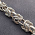 Vintage Sterling Silver Byzantine Chain Necklace, 46cm, 47g