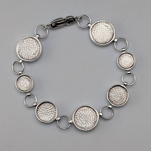Vintage Sterling Silver & Mother of Pearl Bracelet