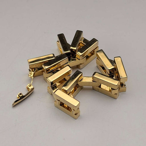 Vintage Rolled Gold Chunky Link Bracelet