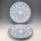 Pair of vintage Wedgwood Jasperware plates, Angel design, 22cm diameter, pale blue ②