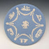 Pair of vintage Wedgwood Jasperware plates, Angel design, 22cm diameter, pale blue ②